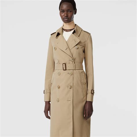 burberry kensington long trench coat|burberry coat size chart.